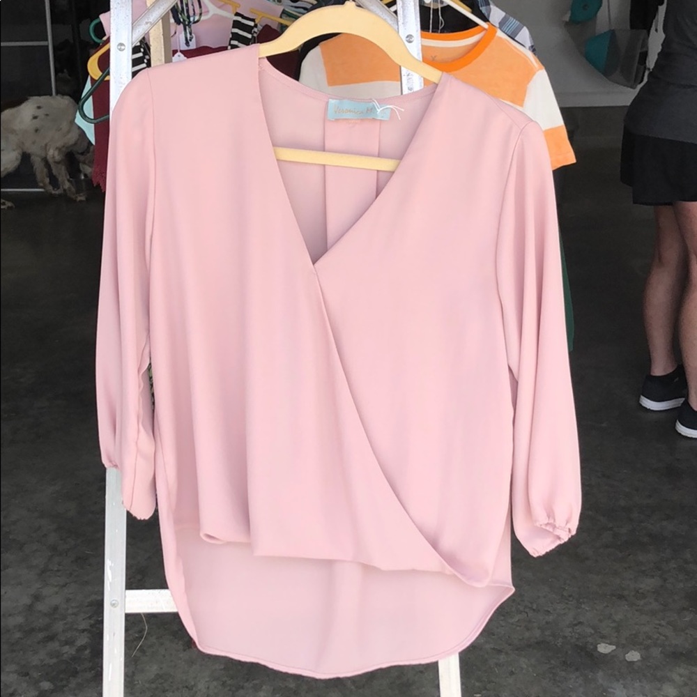 Pink flowy shirt